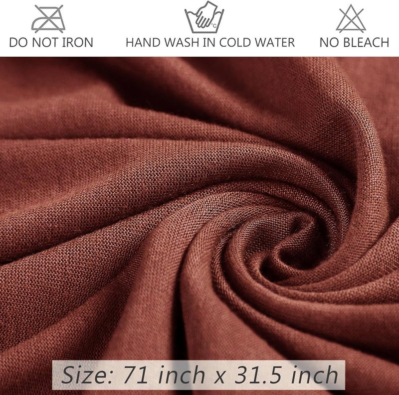 PWEOUKE Head Wraps for Black Women African Head Wrap Lightweight for Women Long Plain Turban Hair Scarf Scarves - Image 3